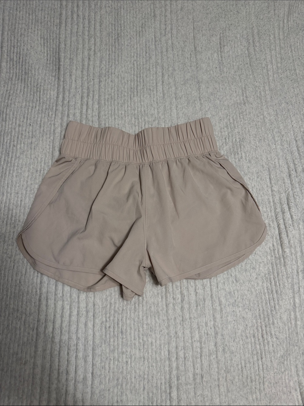 Yogalicious Lux Lightstream Comuter Short, Taupe Women's Athletic Shorts